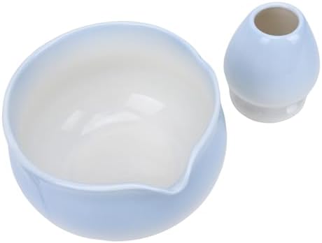 16.9OZ Ceramic Matcha Bowl and Whisk Holder Set, Japanese Matcha Bowl