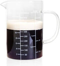 Glass Measuring Cup with Handle, 500 ML High Borosilicate Glass Three