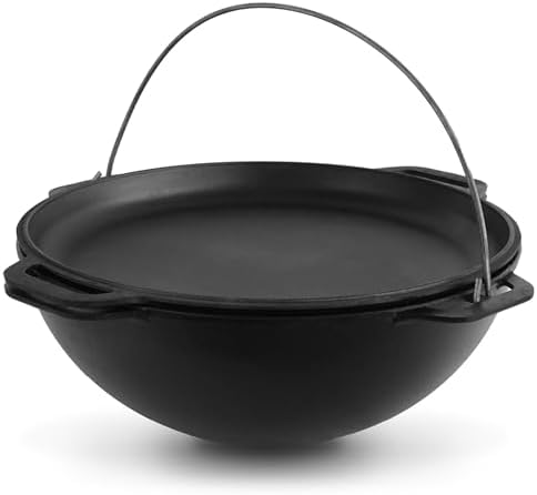 Uzbek Kazan Cast Iron Brizoll 12.5 Quarts (12 L) - Cast Iron Dutch