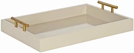 Kate and Laurel Lipton Mid Century Modern Decorative Wood Tray with