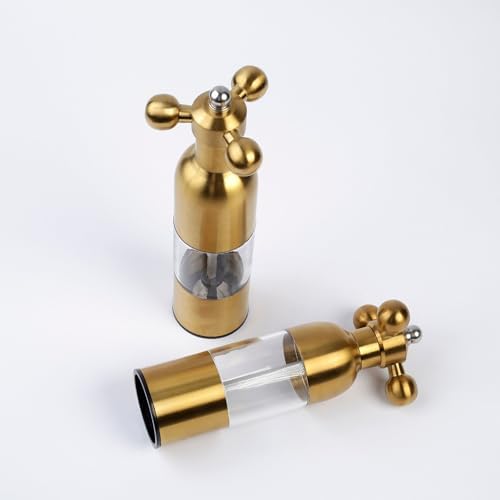 Gold Salt and Pepper Manual Grinder Set, 2PCS