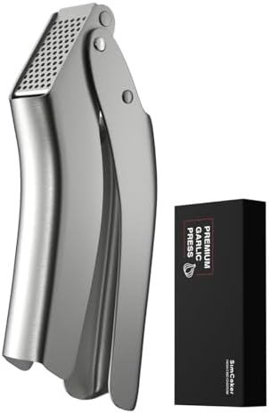 Garlic Press, No-Peel Garlic Crusher, 270° Flip