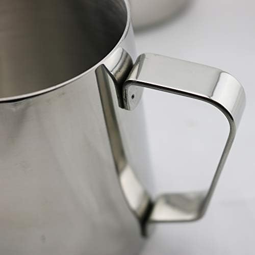BrewGlobal Rhinoware Professional Milk Pitcher, Stainless Steel 12 oz
