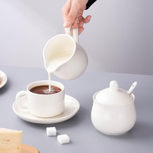 12 OZ Ceramic Sugar and Creamer Set (White)