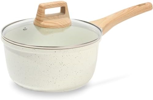 ESLITE LIFE Nonstick Sauce Pan with Lid, 1.5 QT Small Soup Pot