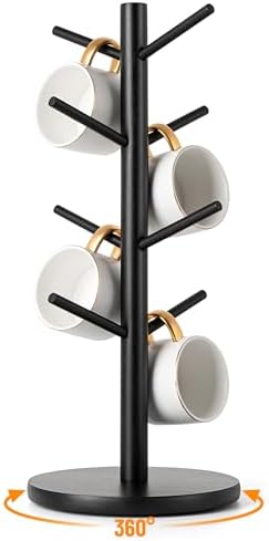 MyLifeUNIT Large Mug Holder Tree, 360° Rotated Coffee Cup Holder, 8