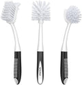 SetSail Dish Brush Set of 3 with Bottle Brush, Black