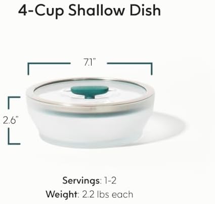 Anyday 4-Cup Glass Cookware Container (Kale)
