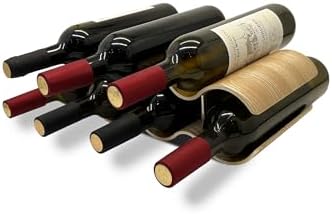 2-Tier Wine Rack Countertop, 7 Bottles Wooden Wine Holder Inserts for