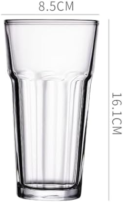 500ml Drinking Glass Set of 6 | Clear Tumbler Water Glasses for