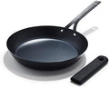OXO Obsidian 12" Carbon Steel Frying Pan, Pre-Seasoned Skillet, Builds