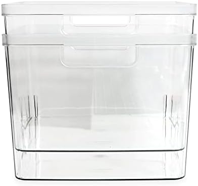 Isaac Jacobs 2-Pack Clear Storage Bins, 11.5” x 14” x 9”
