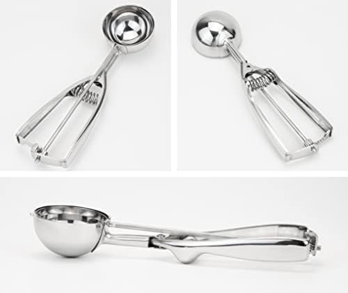 18/8 Stainless Steel Large Ice Cream Scoop Disher Melon Baller 4