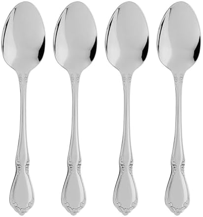 Oneida Chateau Fine Flatware Teaspoons, Set of 4, 18/10 Stainless