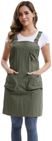 Nanxson Kitchen Apron for Women,H Style Cooking Apron with 3 Pockets