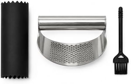 Stainless Steel Garlic Press with Silicone Peeler