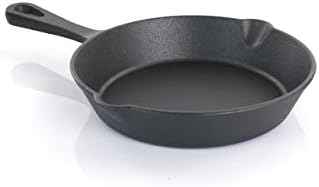 MegaChef Assorted Pre-Seasoned OVEN SAFE, Cast Iron Cookware Set, 5 Piece, Black