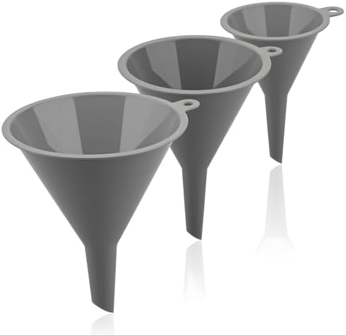 3Piece Plastic Kitchen Funnel Set, Multifunctional Funnels for Filling