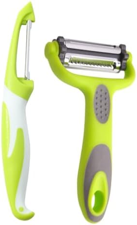 2pcs Stainless Steel Potato Peeler Set for Julienne Slicing