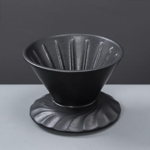Handmade Black Ceramic Pour Over Coffee Maker Set