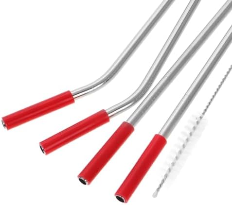 Reusable Stainless Steel Drinking Straws Set with Travel Bag and Brush