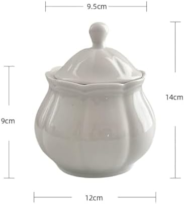 WAIT FLY Vintage Embossed Ceramic Creamer and Sugar Bowl Set, Cream