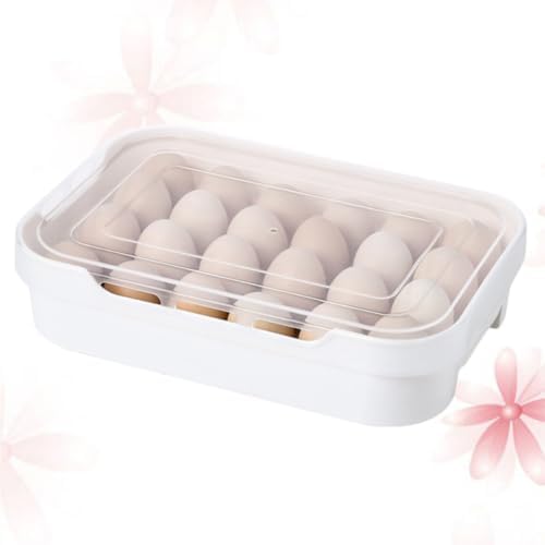 Egg Storage Box PP Plastic Egg Tray Lid for Refrigerator Storage