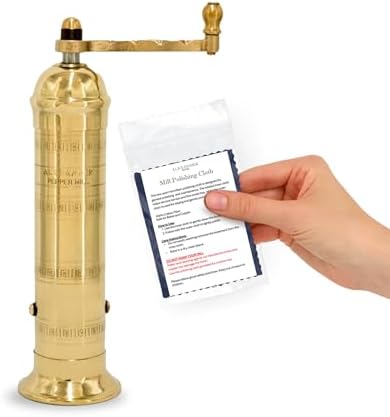 Alexander Home Greek Pepper Mill, 8-Inch Brass
