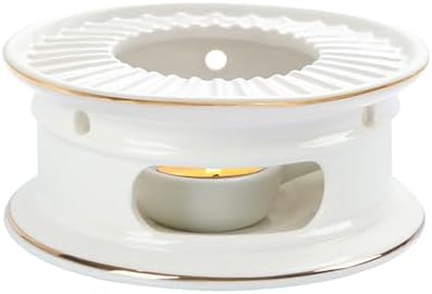 KAYCROWN Teapot Warmer, Ceramic Tea Warmer with Tealight Holder