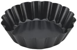 Yosoo Mini Tart Pans, 6 Pack Carbon Steel Non Stick Round Quiche Pans