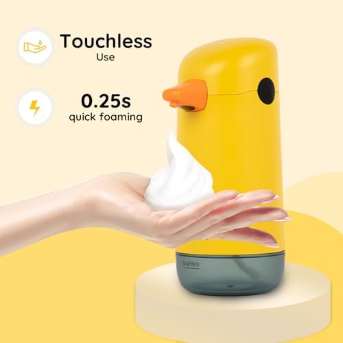 Besdor Automatic Foaming Soap Dispenser, Yellow Duck Touchless for