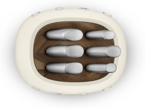 Smeg Cream Stainless Steel Knife Block Set