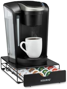 Keurig Slim Non-Rolling Storage Drawer, Coffee Pod Storage, Holds up to 24 Keurig K-Cup Pods, Black, Storage Drawer - 24ct, 9.2 x 3.3 x 12.2 inches