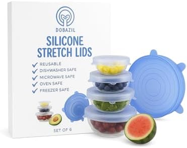 Reusable Silicone Stretch Lids, 6-Piece Set