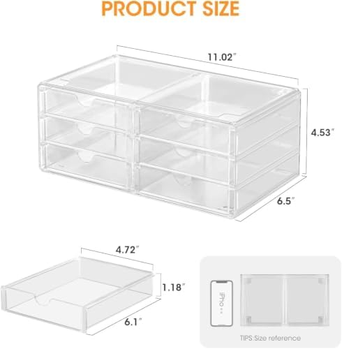 AIEVE Drink Packet Organizer, Stackable Storage Drawers for Tea Bags