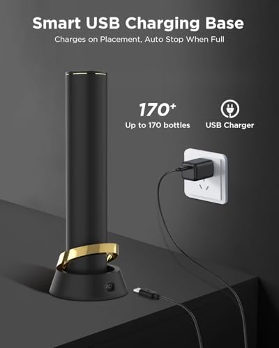 Newise Rechargeable Electric Wine Bottle Opener with Charging Base