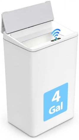 4 Gal Slim Motion Sensor Bathroom Trash Can