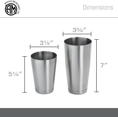 American Metalcraft BSSET Boston Shaker Set, Stainless Steel