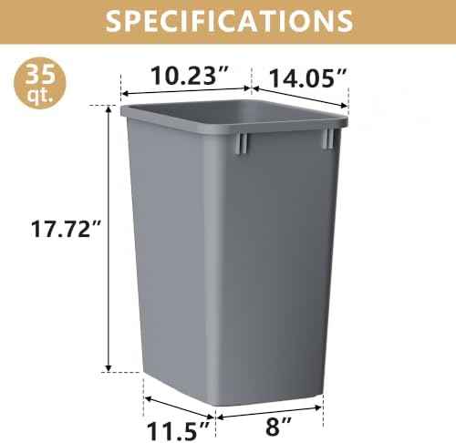 LOVMOR 35QT Slim Kitchen Trash Can, 2 Pack