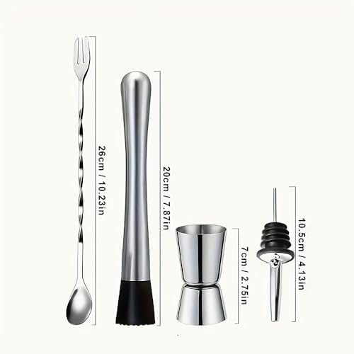 XDNOOK 5pcs Cocktail Shaker Set Bartender Kit,Professional Bar Set