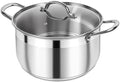 Kirecoo 5 Quart Stainless Steel Induction Stock Pot with Visible Lid