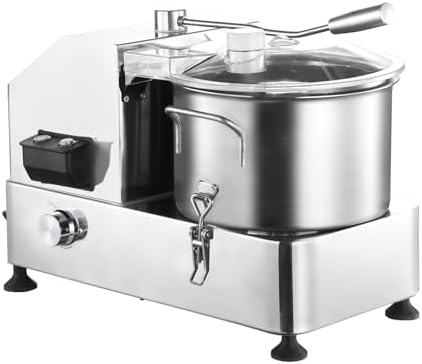 1800W Stainless Steel Food Processor, 6L Commercial Capacity
