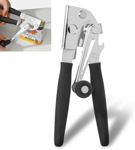 Commercial Can Opener with Magnet, Manual Heavy Duty Folding Hand