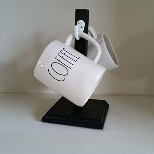 Black Mug Stand/Coffee Mug Holder Tree 2 Hook Farmhouse Cup Rack Small