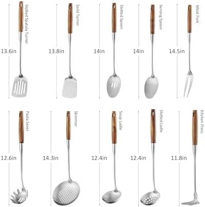 10 Pcs Cooking Utensils Set 304 Stainlss Steel Kitchen Utensils Set