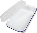 Webake Enamelware 9x13 Baking Pan with Lid Oblong Cake Pan Enameled