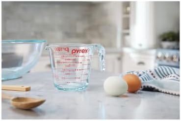 Pyrex Prepware 6001075 Measuring Cup, Red Graphics, Clear
