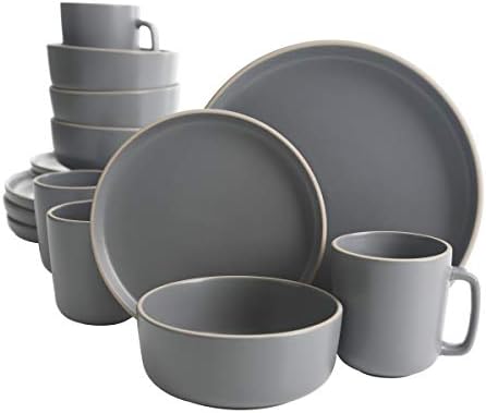 Gibson Home Zuma 16 Piece Round Kitchen Dinnerware Set, Dishes