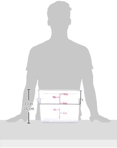 Cambro 12SFSCW135 Camwear Polycarbonate Square Food Storage container, 12 Quart - Image 4