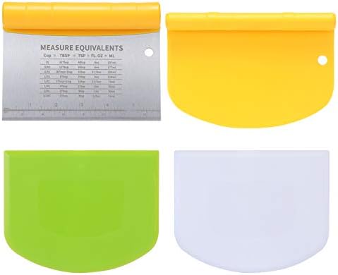 Suanyok Bench Dough Cutter-Flexible Plastic Bowl Scraper Baking Tools